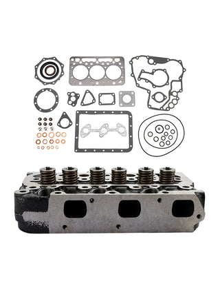 Complete Cylinder Head & Full Gasket Kit Compatible With Kubota D722 Engine