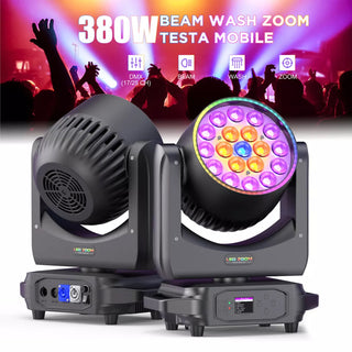 19x20W LED Zoom Moving Head Stage Light RGBW DMX Beam Wash Lighting DJ Disco