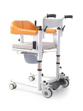 Patient Chair Transferred Lift Wheelchair w/180° Split Seat and Bedpan 440 lb