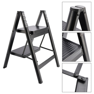 Ultralight Slimline 3 Step Ladder Folding  Stool Step Stool for Home with Non-Slip Feet