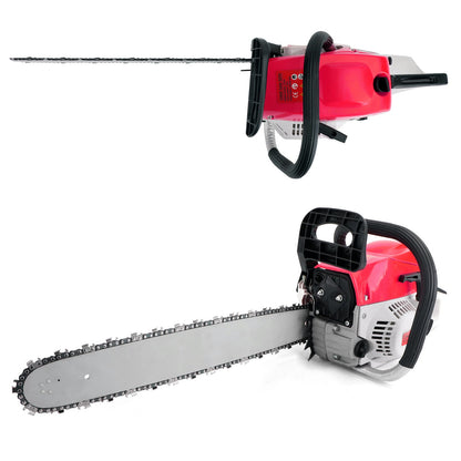 Chainsaw 22 Inch Gas Power, 22 52CC Gasoline Chainsaw Cutting Wood Gas Sawing Aluminum Crankcase Chain Saw Set