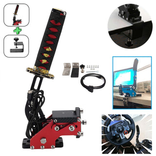 14Bit PC USB3.0 SIM Handbrake with Sword Hilt for Racing Games Steering Wheel Stand G27/G29 G920 PC WINDOWS