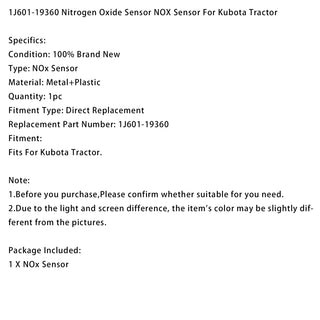 Nitrogen Oxide Sensor 1J601-19360 Fits For Kubota Tractor