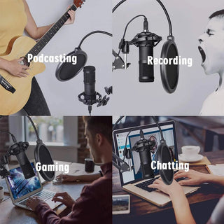 BM800 USB Condenser Microphone for PC Studio Microphone Kit Streaming Gaming