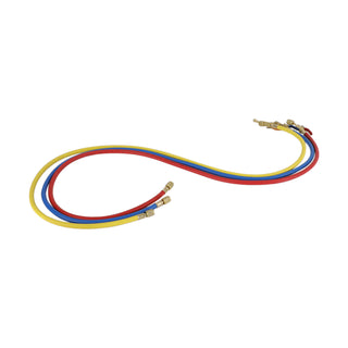3x HVAC 1/4" SAE 600 PSI Charging Hoses W/ Shut Valve AC Refrigerant