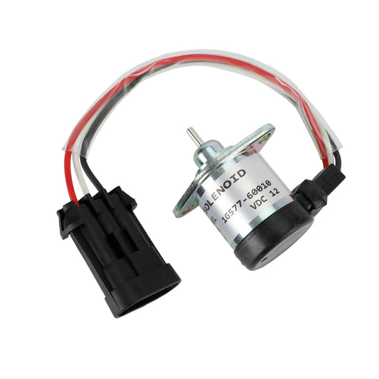 12V 3 Terminal Fuel Shut Off Solenoid For Kubota 1G577-60010 1G577-60011 Generic