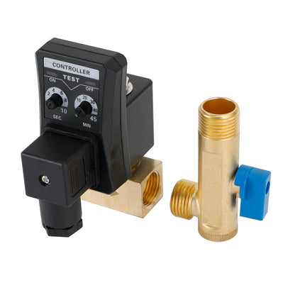 G1/2 Auto Electronic Timed Drain Valve For Air Compressor Condensate Management