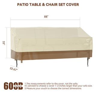 600D Sofa Covers Waterproof Patio Furniture Cover for Outdoor Couch Cover