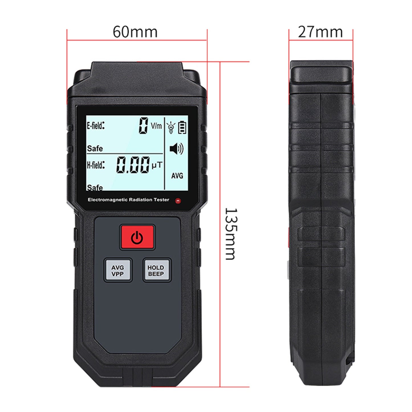 Portable LCD Electromagnetic Radiation Detector EMF Meter Dosimeter Generic