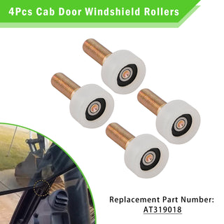4Pcs Cab Door Roller AT319018 Fits For John Deere Skid Steer 240 250 260 270