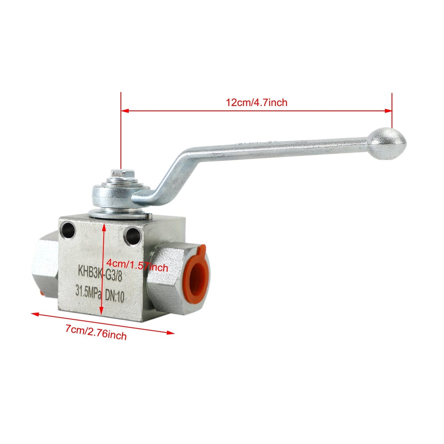 3 Way Hydraulic Ball Valve 1/4" NPT Female High Pressure Ball Valve Generic