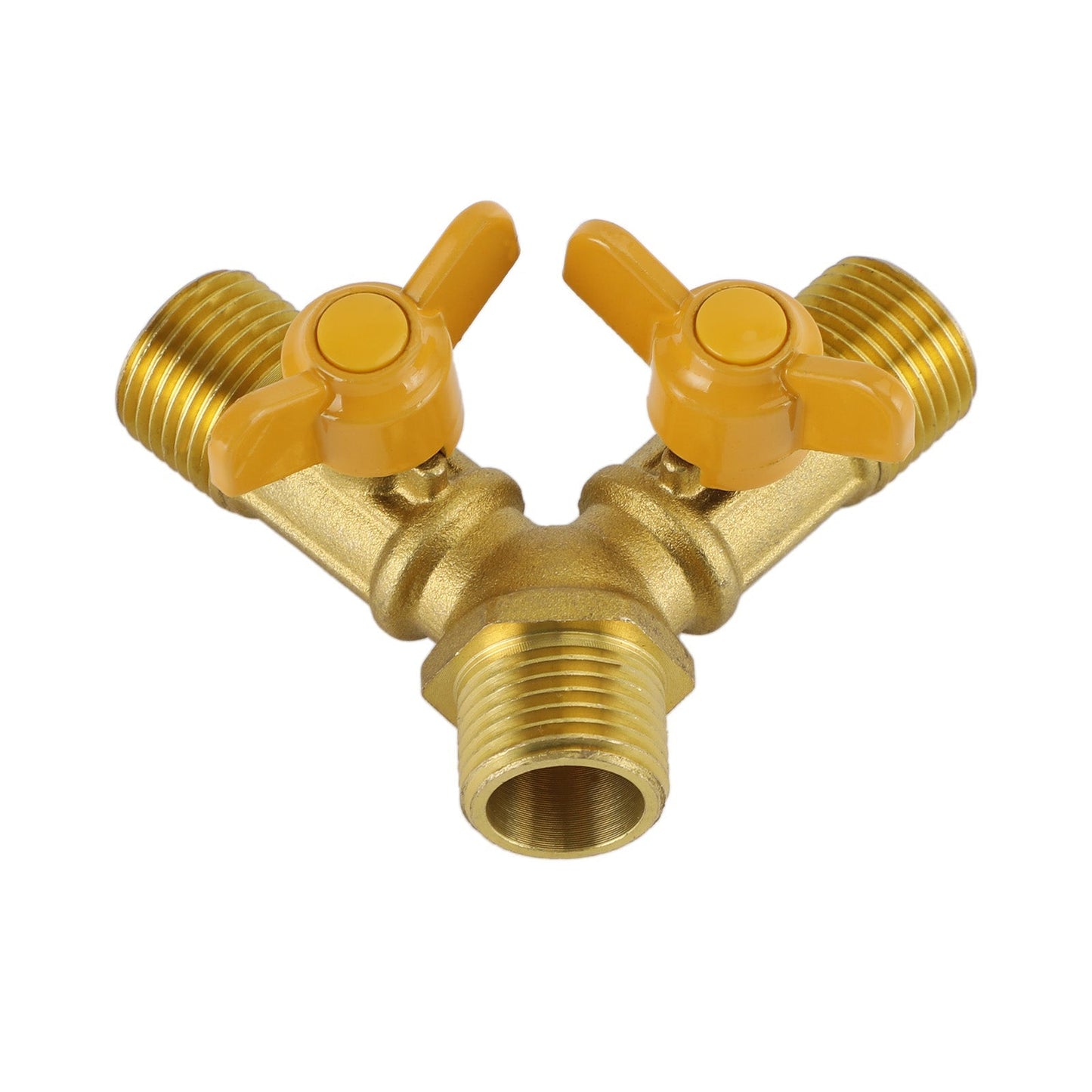 3 Way Shut off Ball Valve 1/2" Hose Barb Y Shaped Valve 2 Switch Brass Fitting Generic