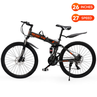 26" wheels 27 speed double disc brake folding mountain bike MTB for adults