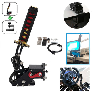 14Bit PC USB3.0 SIM Handbrake with Sword Hilt for Racing Games Steering Wheel Stand G27/G29 G920 PC WINDOWS