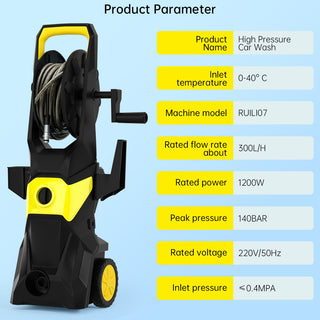 Portable 3000 PSI Electric High-Pressure Washer Yellow 2.6 GPM Power Washer