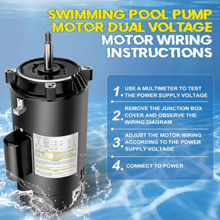 UST1202 SP2615X20 Pool Pump Motor 2 HP Motor with GO‑KIT3 + Hayward SP2615X20