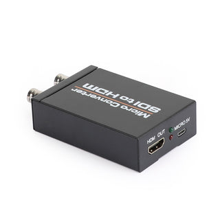 SDI to HDMI+SDI Mini HD Video Micro Converter 1 to 2 Audio Format Detection Blk