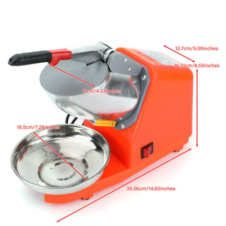 300W Electric Ice Crusher Shaver – 143lbs/Hour Snow Cone Maker
