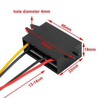 Waterproof DC-DC Buck Step Down Volt Converter 20V-72V 24V 36V 48V to 12V 1A