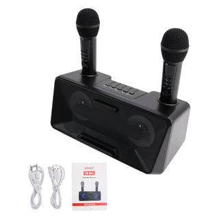 Wireless Bluetooth Speaker Dual Microphone Karaoke for Home Party Picnic Outdoor