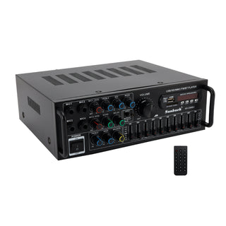 2000W Peak Stereo HiFi Power Amplifier bluetooth 5.0 Karaoke FM USB EQ mixer SUNBUCK with Remote Control for Car Home