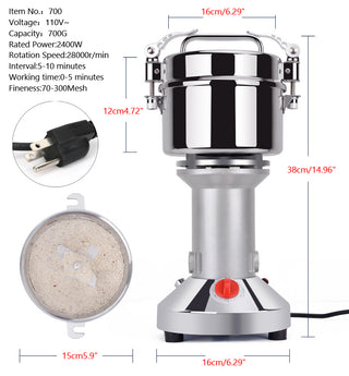 topteng Herb Grain Grinder 700g Electric Mill Cereal Machine-High Speed/Durable Life
