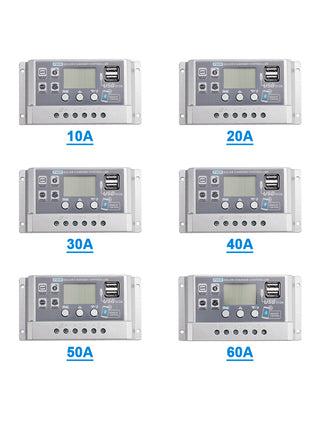 10A-60A PWM Solar Controller Display Current Solar Street Light Control 0V Start