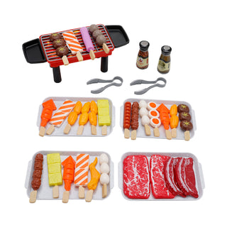 36Pcs BBQ Pretend Play Food Toy Grill Set Barbeque Kitchen Cooking Tools Toys