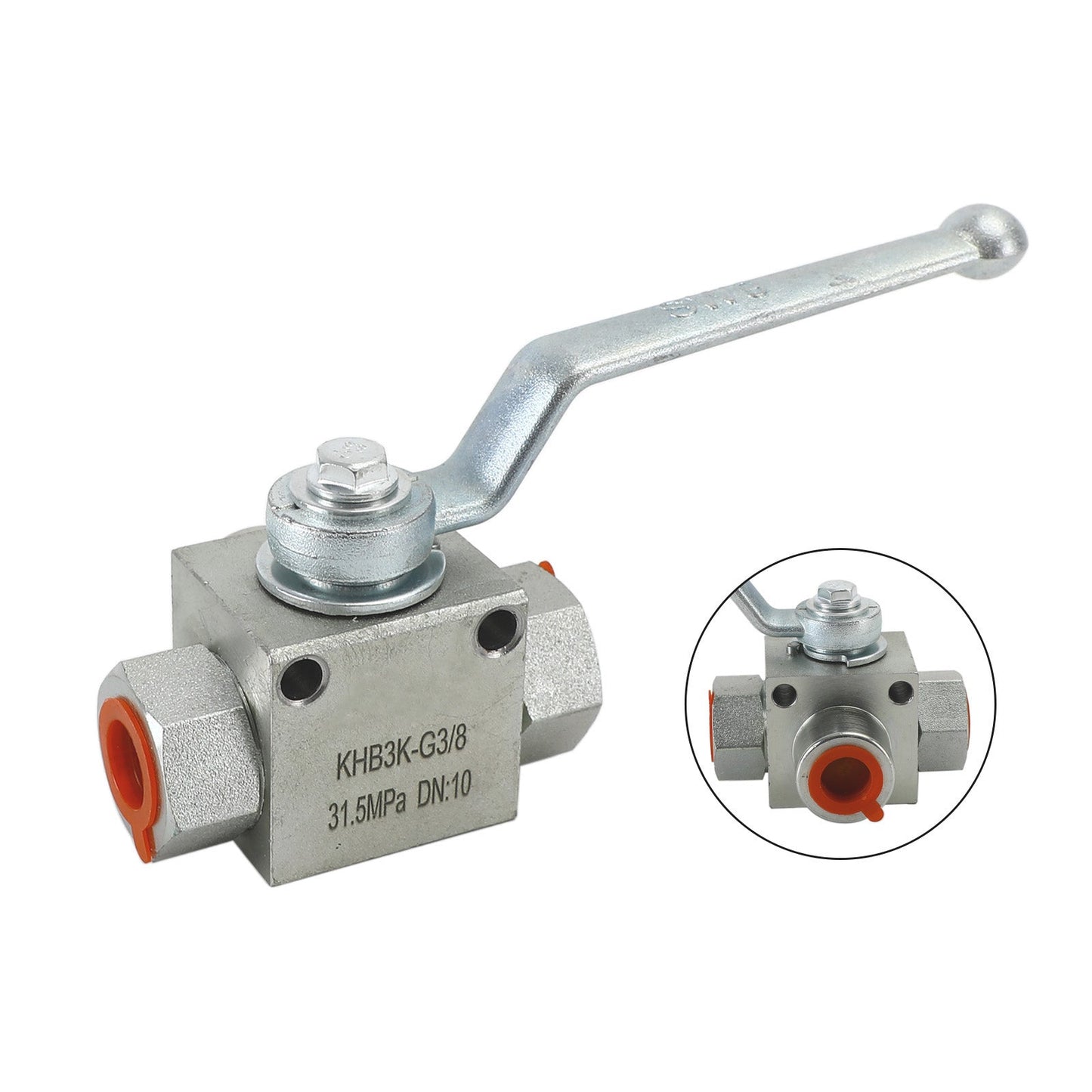 3 Way Hydraulic Ball Valve 1/4" NPT Female High Pressure Ball Valve Generic