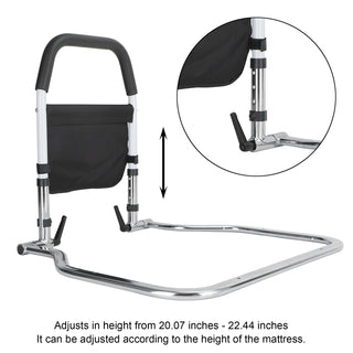 Foldable Bed Rail Safety Assist Handle Hand Guard Grab Bar Elderly Handicap