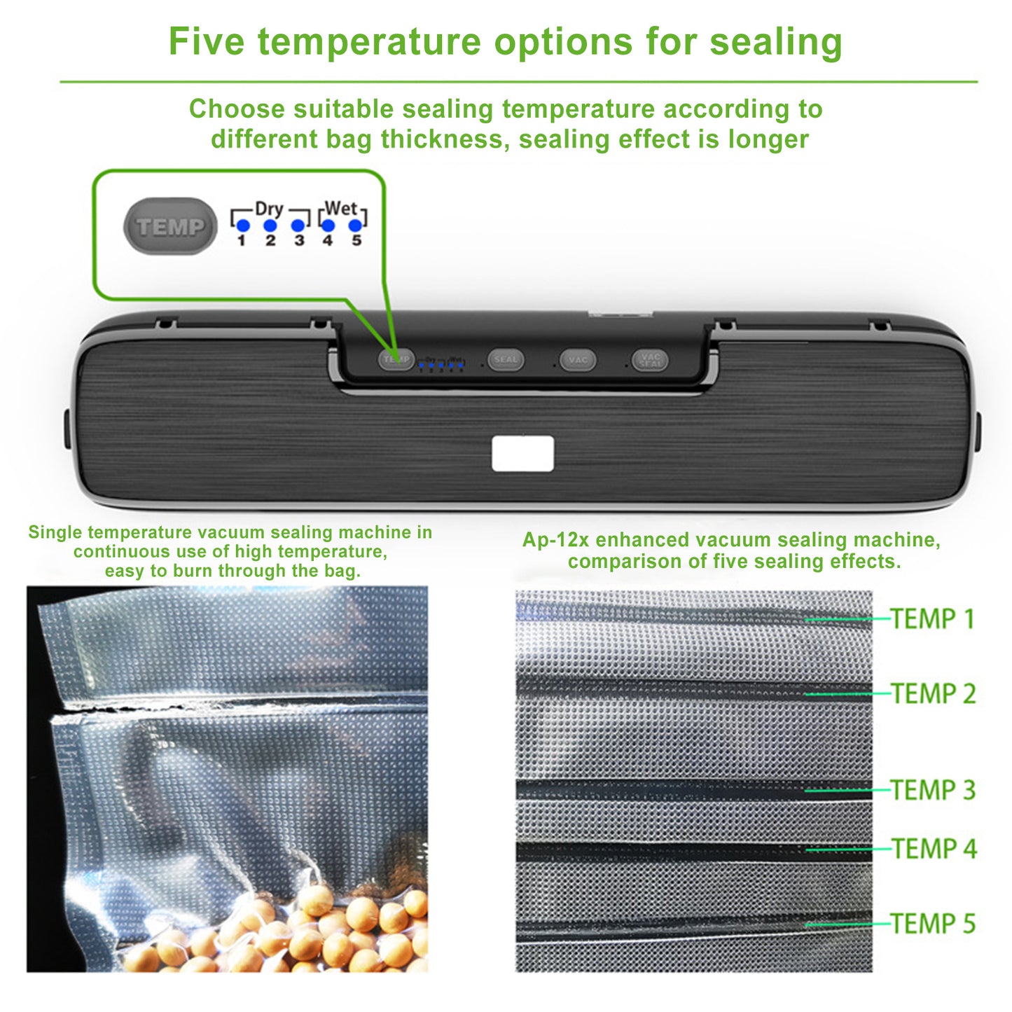 Vacuum Sealer Machine Food Preservation Storage Saver With Seal Bag