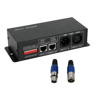 LED RGBW Controller 4x8A Decoder With Digital Display 4 Channel DMX512-4CH