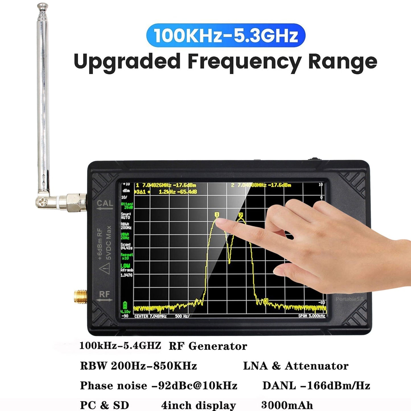 4" LCD Touch For TinySA ULTRA Handheld Tiny Spectrum Analyzer 100K-5.3GHz Generic