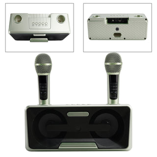Wireless Bluetooth Speaker Dual Microphone Karaoke for Home Party Picnic Outdoor