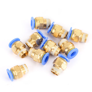 10x Pneumatic 6mm Tube X 1/8" NPT Male Connector Push In To Air Connect Fitting
