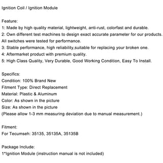 Ignition Coil For Tecumseh 35135 35135A 35135B Solid State Module