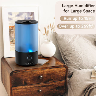 3.2L Cool Mist Humidifier for Bedroom - Ultrasonic, Quiet, 360° Nozzle, Auto Shut-Off