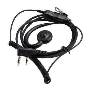 K-018 Small PTT-B6 Curve Hook Earhook Headset For TK-208 TH-D7 RPU416A KG-UVD1