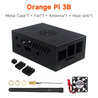 New Orange Pi 3B Metal Case Orange Pi 3B Aluminum Alloy Box Cooling Fan Cool Case