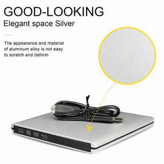 BD Burner  External USB 3.0 Slot In DVD RW BD Writer Portable Drive