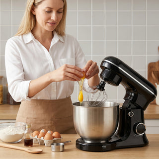 5.5Qt Stand Mixer 3-In-1 Kitchen Mixer with Flat Beater Balloon Whisk Electric dough mixers are suitable for home use. Dough Hook