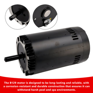B129 Pool Pump Motor 1.5 HP 56J Frame Pool Motor 115/230 V