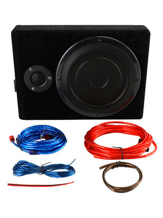Subwoofer Under-Seat Amplifier Speaker Audio Sub Woofer Slim Box 8" 600W