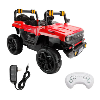 4Wheel 12V Electric Kid Ride On Truck Toy Car With Remote Control LED Light Red