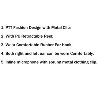 1x G-Shape Ear-Hook Earpiece Headset PTT Mic For Sepura STP8000 Walkie Talkie