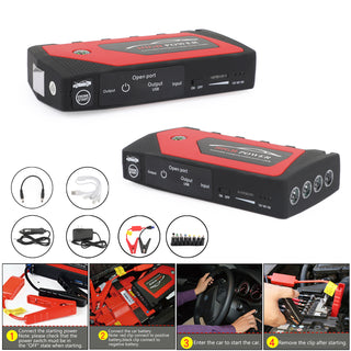 69800mAh Car Jump Starter Portable 4-USB Power Bank Battery Booster Clamp Kit US