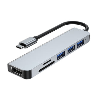 Type-c HUB For PC 6 in 1 Multi Splitter HD Output  Multifunctional USB 3.0 Dock