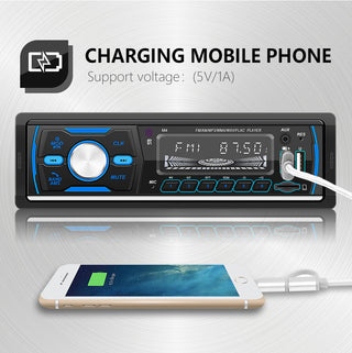 1 Din Car Radio Stereo MP3 Player USB AUX FM AM RDS DAB+ Bluetooth In Dash Unit