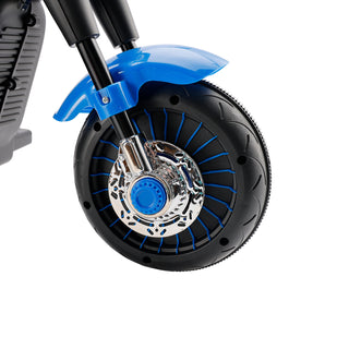 3Wheel 6V Kid Ride On Motorcycle Electric Toy With Colorful Light And Music Blue