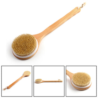 Back Scrubber Brush SPA Body Brush Natural Wooden Handle Brush